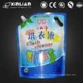 hot sale stand up plastic packaging bag with spout for laundry detergent